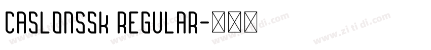 CaslonSSK Regular字体转换